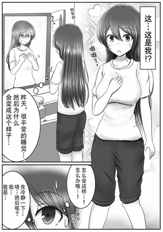 早上起来变成女孩子了，以百合后宫为目标也前途多难。